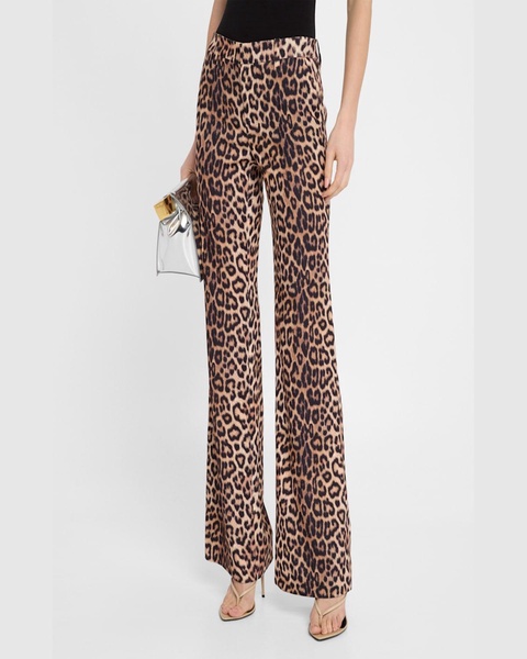 Remi Leopard Slim Bootcut Pants