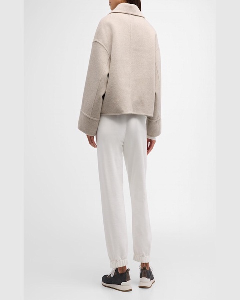 Couture Wool Short Peacoat