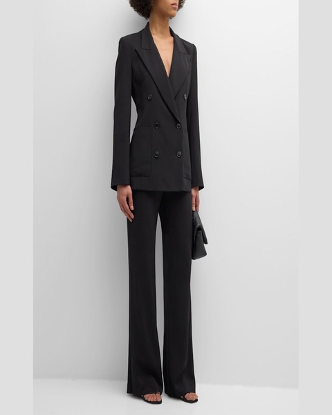 Chelsea Double-Breasted Stretch Crepe Blazer