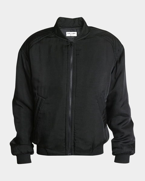 Men's Satin Bomber Jacket