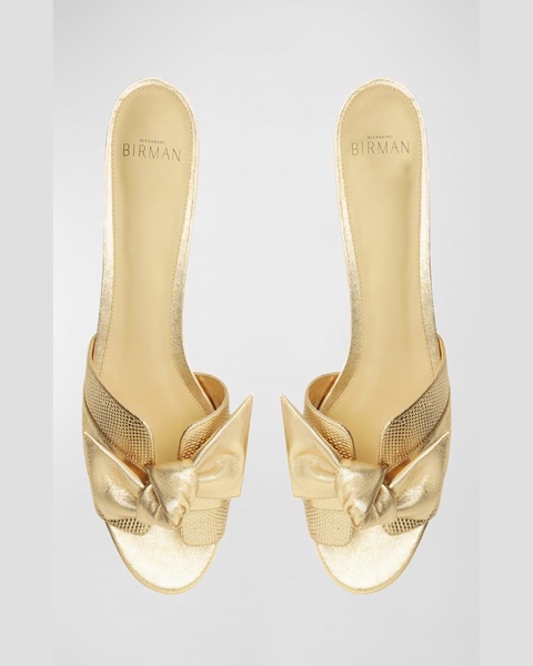 Maxi Clarita Leather Knot Flat Sandals