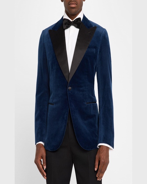 Men's Virgilio Velvet Peak-Lapel Sport Coat