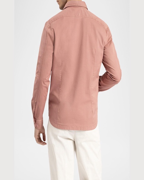 Men's Waxy Textured Overshirt