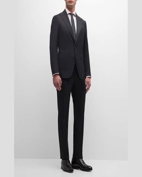 Men's Super 130s Wool Micro-Check Suit