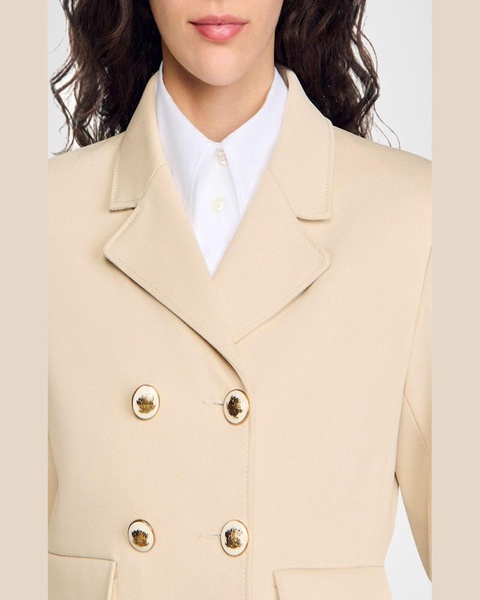 Alessandrie Double-Breasted Cropped Blazer