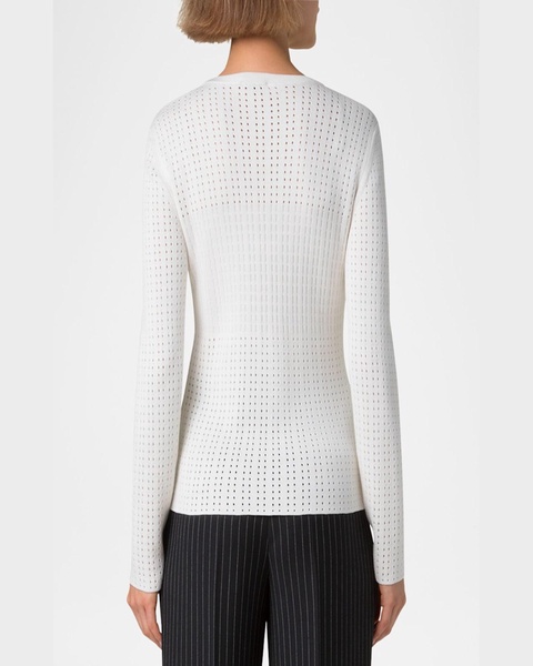 Fitted Ajoure Knit Sweater
