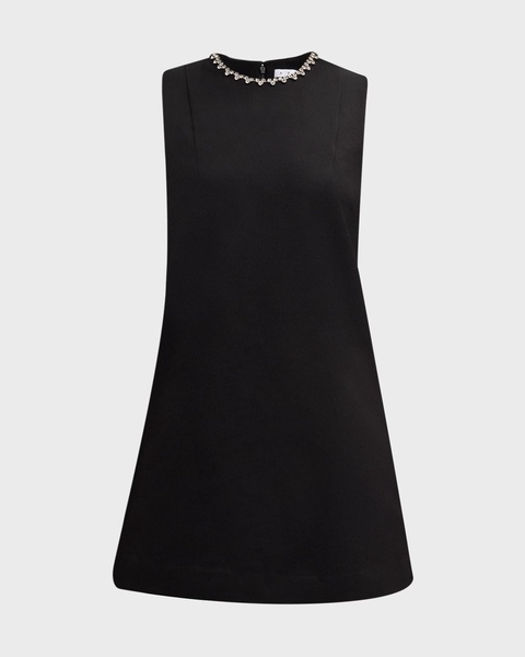 Crystal Heart Backless Mini Dress
