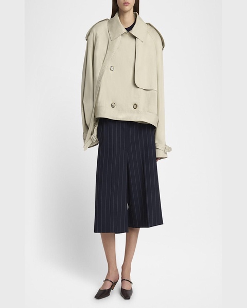 Light Cotton Short Trench Coat