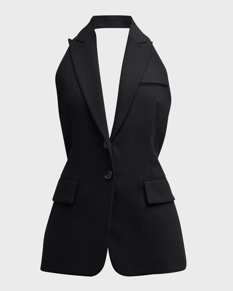 Alexa Single-Breasted Halter Vest