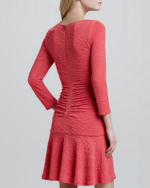 One-Shoulder Metallic Jacquard Column Gown