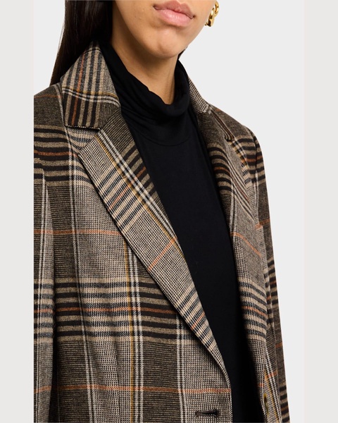 Single-Breasted Plaid Weekend Blazer