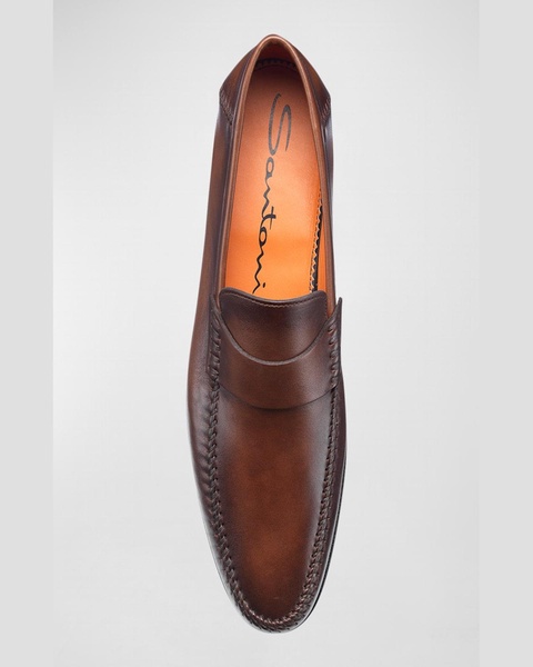 Men's Paine Whipstitched Leather Loafers