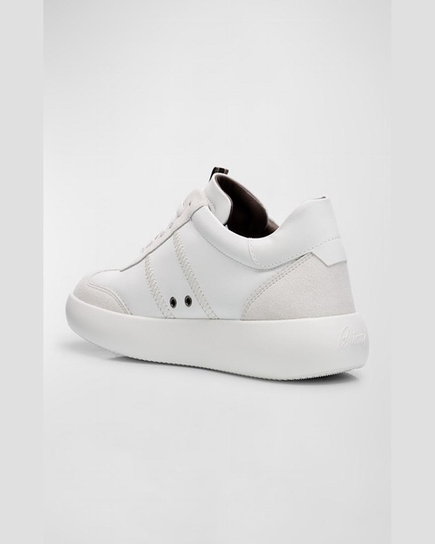 New Cassette Mixed Leather Sneakers