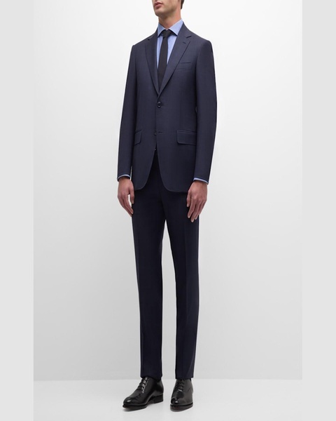 Men's Tonal Plaid Wool Suit