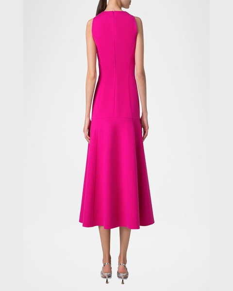 Sleeveless Drop-Waist Midi Dress