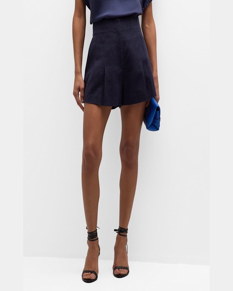Bennett Pleated Wide-Leg Shorts