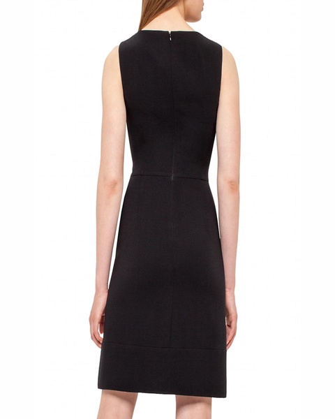 Wool Crepe Double-Hem Dress