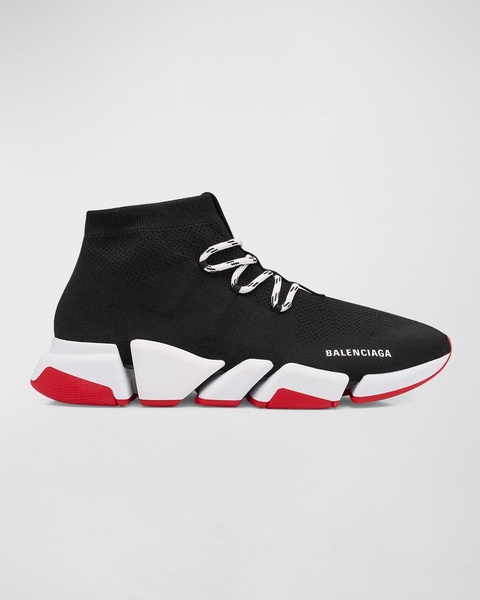 Speed Knit Lace-Up Trainer Sneakers