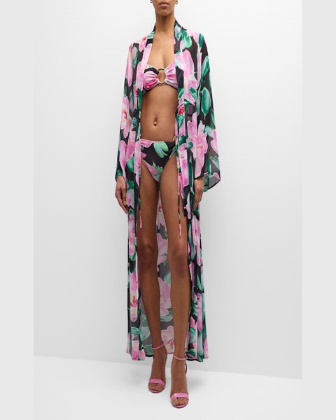 Winter Floral Betty Maxi Dress Coverup