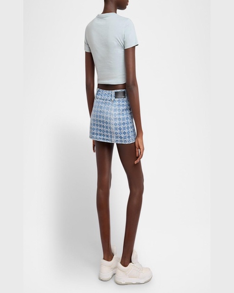MA Quad Denim Jacquard Mini Skirt