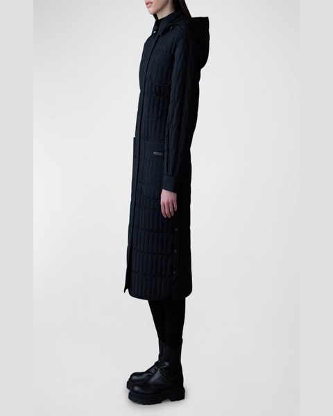 Tadoka Lightweight Water-Resistant Vertical Quilted Coat 