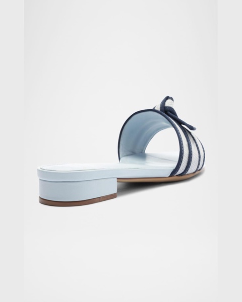 Raffia Knot Flat Slide Sandals