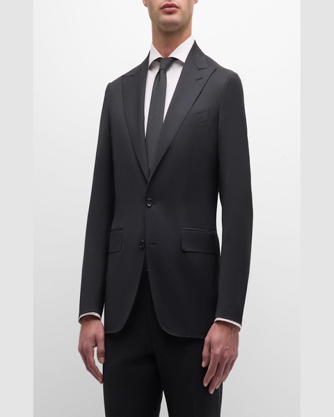 Men's Super 130s Wool Micro-Check Suit