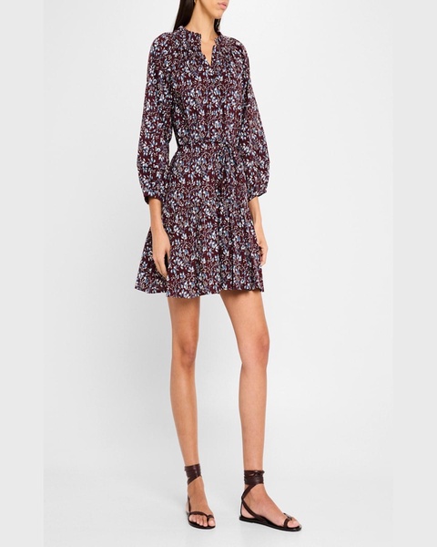 Trinidad Tiered Floral-Print Mini Dress