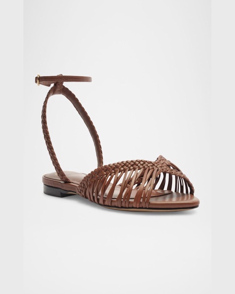 Agatha Leather Flat Sandals