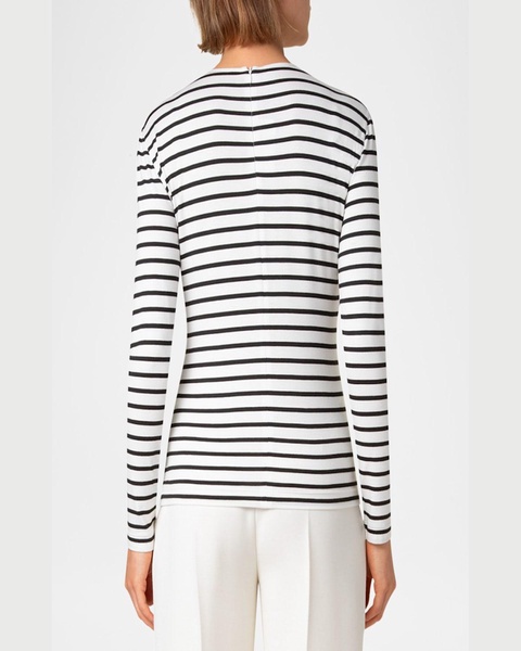Sailor Striped Long-Sleeve Viscose Jersey Top