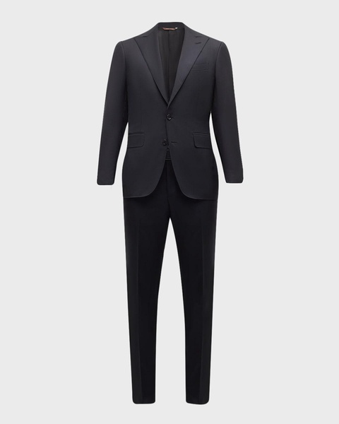 Men's Super 130s Wool Micro-Check Suit