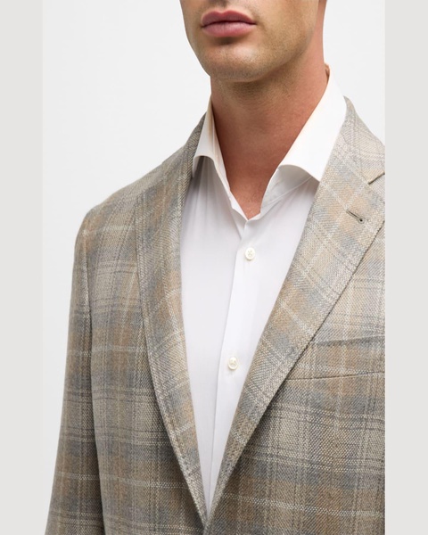 Men's Cashmere Plaid Sport Coat