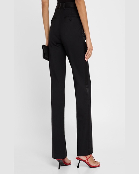High-Rise Seasonless Wool Tuxedo Trousers