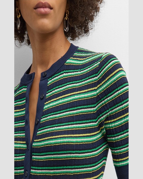 Fisher Pleated Button-Front Top