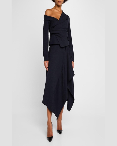 Skyla Asymmetric Long-Sleeve Top