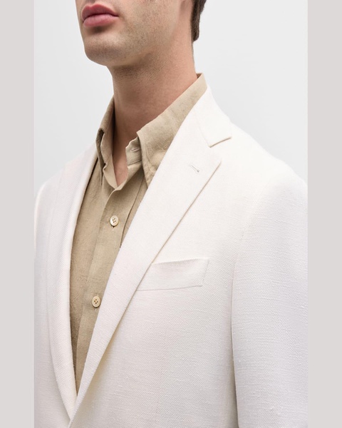 Men's Textured Silk Blazer