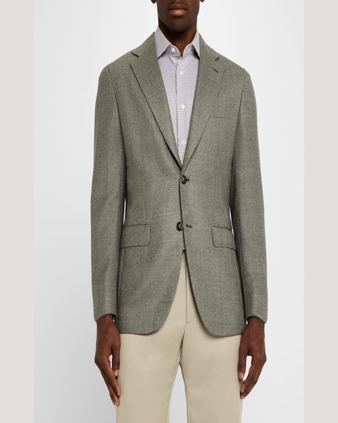 Men's Textured Wool-Cashmere Blazer