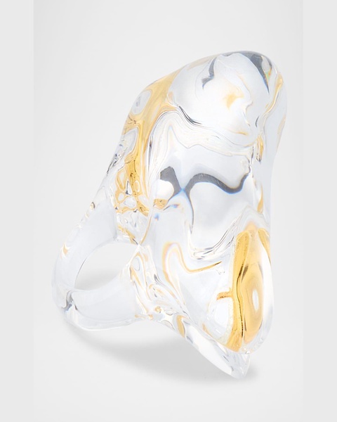 Liquid Lucite Wave Statement Ring