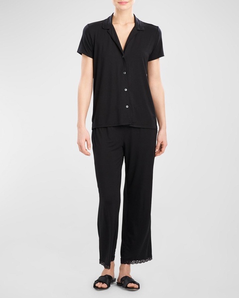 Feathers Essentials Lace-Trim Jersey Pajama Set