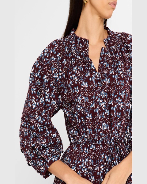 Trinidad Tiered Floral-Print Mini Dress