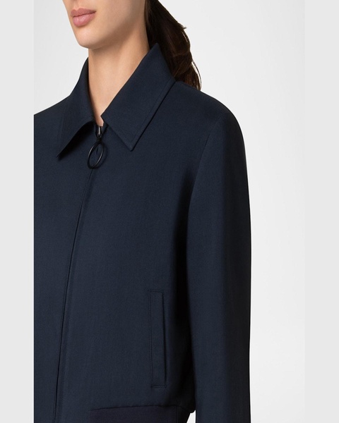 Cool Wool Collared Bomber Jacket