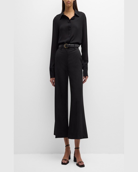 Button-Down Double Georgette Blouse