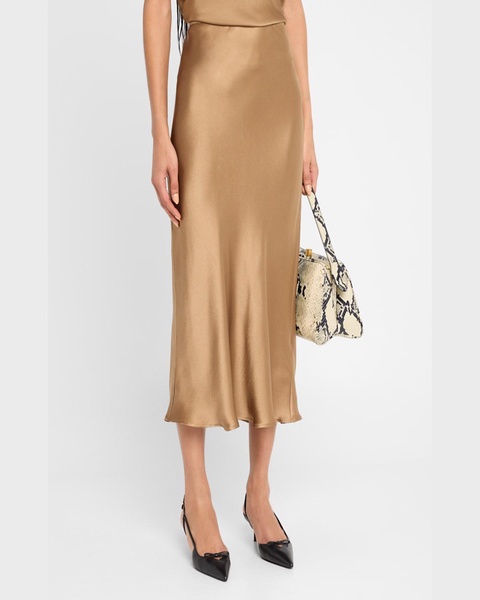 Bar Silk Slip Skirt 