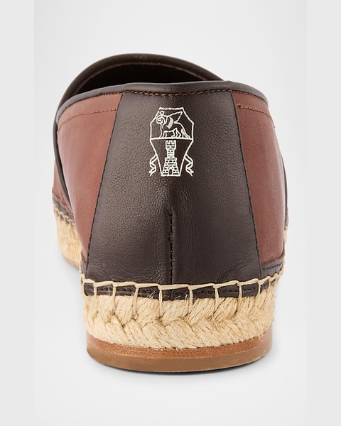 Men's Leather and Hemp Espadrilles