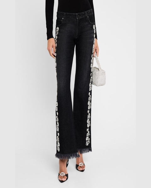 Roxie Embellished Straight-Leg Jeans