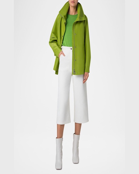 Palina Water-Resistant Silk Poplin Parka Jacket