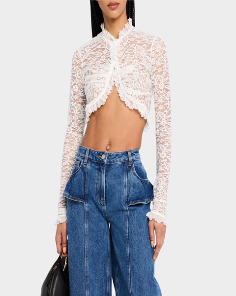 Dylan Long-Sleeve Lace Top