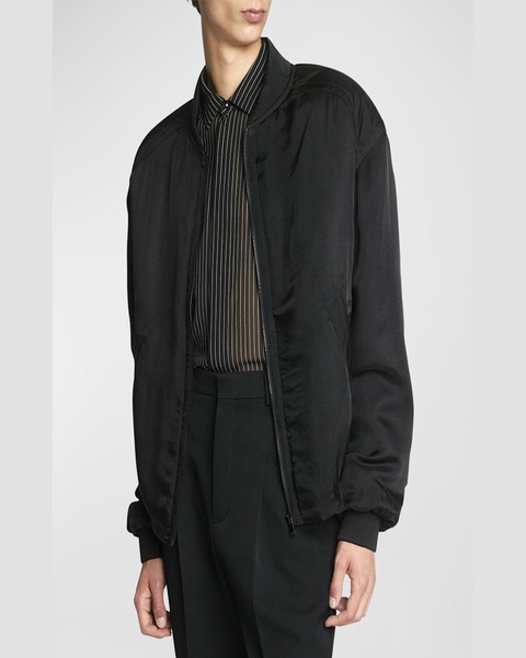 Men's Satin Bomber Jacket