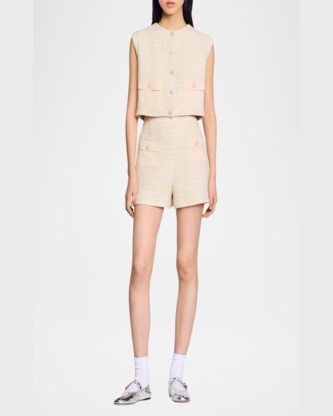 Mimo Decorative Tweed Shorts