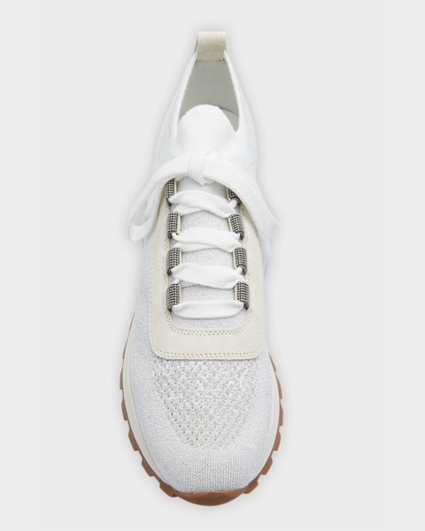 Knit Suede Trainer Sneakers
